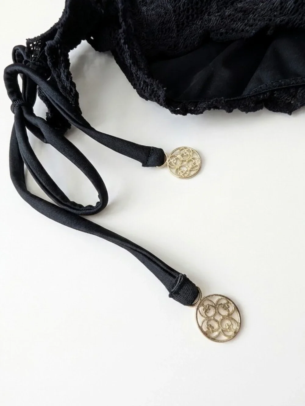 Black Tie-Side Bikini Bottoms - BOTTOM ONLY